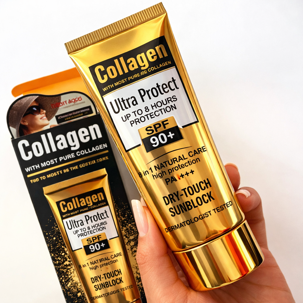 Cuida Tu Piel Bloqueador Collagen Ultra Protect SPF 90+ Dry-Touch || Bloqueador + Colageno