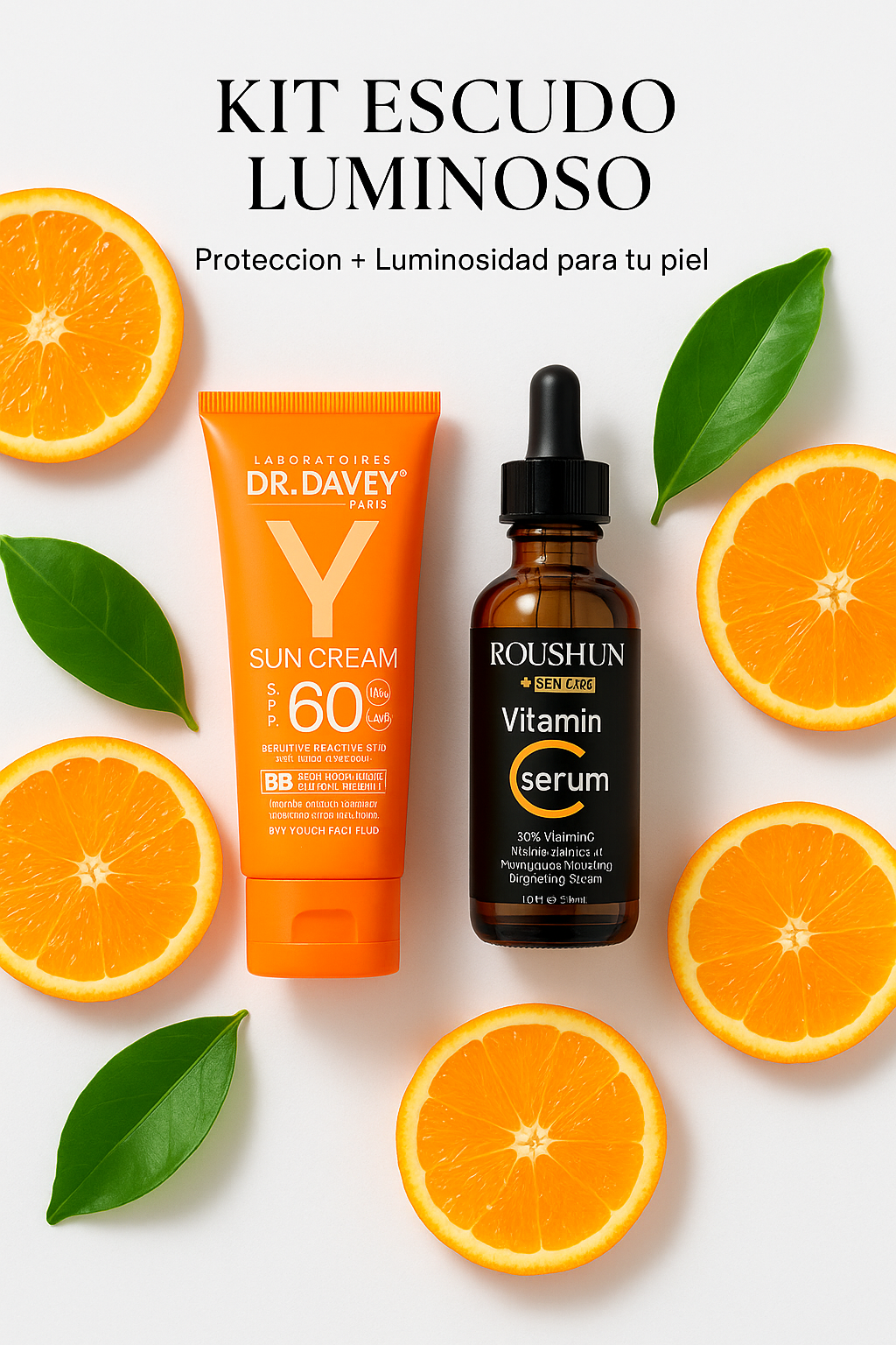 Protege tu Piel con el Kit Escudo Luminoso SPF 60 || Bloqueador Dr DAVEY + Serum Vitamina C