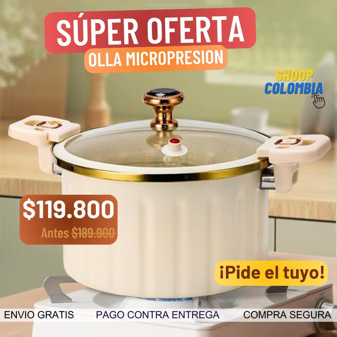 SPEDDYPOT® OLLA A MICRO PRESION DE ACERO ANTIADHERENTE || EVITA QUE SE PEGUEN TUS COMIDAS 8 LITROS